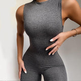 Women Elastic Hight Casual Fitness Rompers