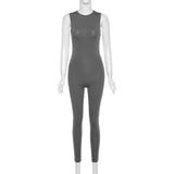 Women Elastic Hight Casual Fitness Rompers