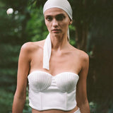 Summer Shell Folds Women Crop Top - Kynaz 10.0 Fashion