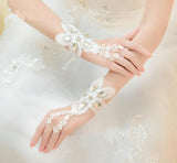 Fingerless Lace Bridal Gloves - Kynaz 10.0 Fashion